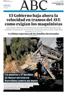 UN MUERTO Y 37 HERIDOS AL CHOCAR UN TREN EN BARCELONA CONTRA UN MURO