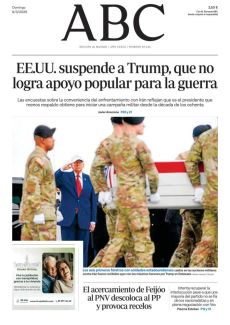 EE.UU. SUSPENDE A TRUMP, QUE NO LOGRA APOYO POPULAR PARA LA GUERRA