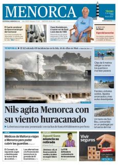 NILS AGITA MENORCA CON SU VIENTO HURACANADO